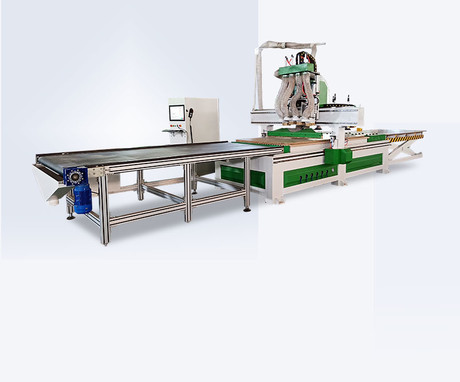 Multi-process woodworking cnc router machine with                                                     loading/unloading platform