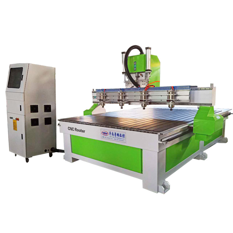 LD-1325 Multi-axis four-head wood relief CNC router for woodworking.